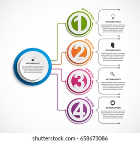 Infographic design organization chart template.