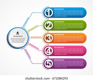 Infographic design organization chart template for business presentations or information banner. 