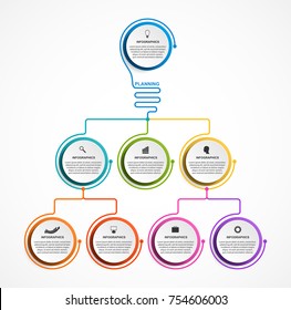 Infographic Design Organization Chart Template For Business Presentations, Information Banner, Timeline Or Web Design.