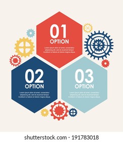 Infographic design over beige background, vector illustration