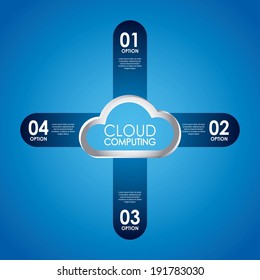 Infographic design over blue background, vector illustration