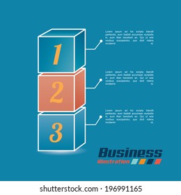 Infographic design over blue background, vector illustration