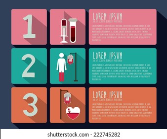 Infographic design over blue background, vector illustration
