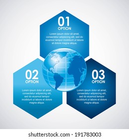Infographic design over gray background, vector illustration