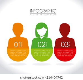 Infographic design over white background, vector illustration