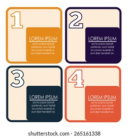 Infographic design over white