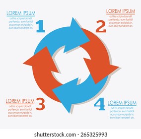 Infographic design over white background, vector illustration