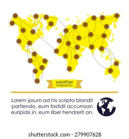 Infographic design over white background, vector illustration