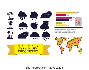 Infographic design over white background, vector illustration