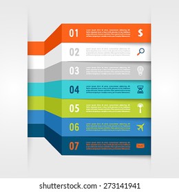 Infographic design with paper creative lines. Vector illustration.