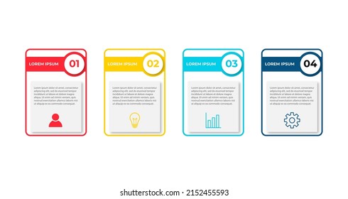 Infographic design presentation business infographic template with 4 options