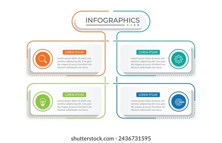 Infographic design presentation business infographic template with 4 options.