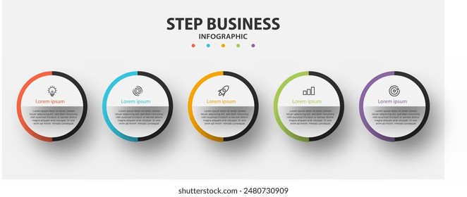 infographic design presentation business infographic template with 4 options can be used for workflow diagram, info chart, web design. vector illustration.