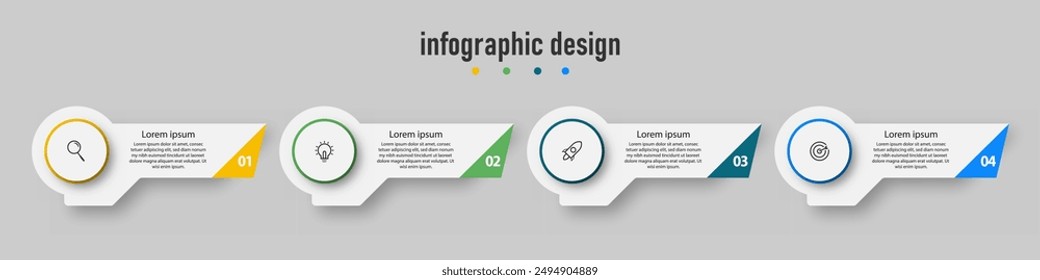 Infographic design presentation business infographic template with 4 options	