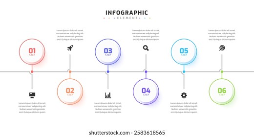 Infographic Design Presentation Business Infographic Template with 5 Option and Icon