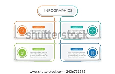 Infographic design presentation business infographic template with 4 options.