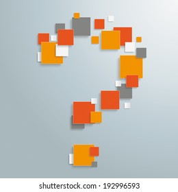 Infographic design with question mark on the grey background. Eps 10 vector file.
