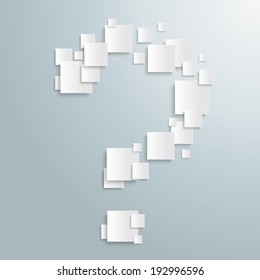 Infographic design with question mark on the grey background. Eps 10 vector file.