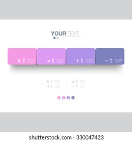 Infographic design with realistic 3d boxes on simple background with numbers and text 
can be used for workflow layout, diagram, chart, number options, web design. 
Eps 10 stock vector illustration 