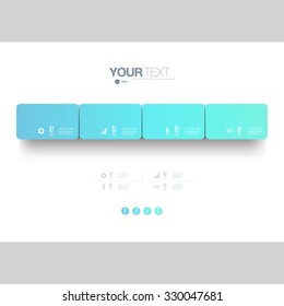 Infographic design with realistic 3d boxes on simple background with numbers and text 
can be used for workflow layout, diagram, chart, number options, web design. 
Eps 10 stock vector illustration 