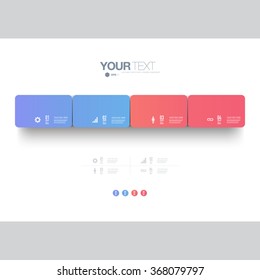 Infographic design with realistic 3d boxes on simple background with numbers and text 
can be used for workflow layout, diagram, chart, number options, web design. 
Eps 10 stock vector illustration 