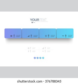 Infographic design with realistic 3d boxes on simple background with numbers and text 
can be used for workflow layout, diagram, chart, number options, web design. 
Eps 10 stock vector illustration 