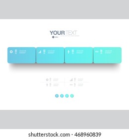 Infographic design with realistic 3d boxes on simple background with numbers and text 
Eps 10 stock vector illustration 