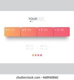 Infographic design with realistic 3d boxes on simple background with numbers and text 
Eps 10 stock vector illustration 