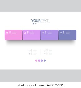 Infographic design with realistic 3d boxes on simple background with numbers and text 
Eps 10 stock vector illustration 