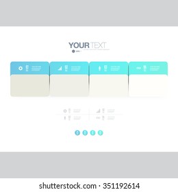 Infographic design with realistic 3d folders on simple background with numbers and text can be used for workflow layout, diagram, chart, number options, web design. Eps 10 stock vector illustration 
