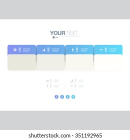 Infographic design with realistic 3d folders on simple background with numbers and text can be used for workflow layout, diagram, chart, number options, web design. Eps 10 stock vector illustration 