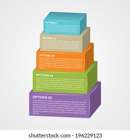 Infographic design with rectangles.