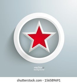 Infographic design with red star and white ring on the grey background. Eps 10 vector file.