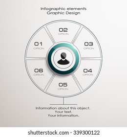 Infographic design round shape in 3D