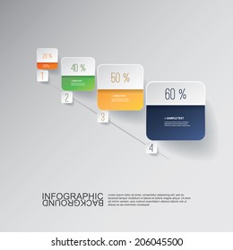 Infographic Design - Rounded Square Design with Diagrams