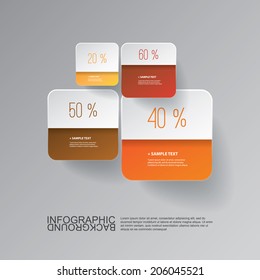Infographic Design - Rounded Square Design with Numbers