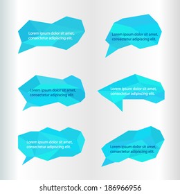 Infographic design with set clouds communication bubbles isolated on the white background. Vector abstract illustration Eps 10. 