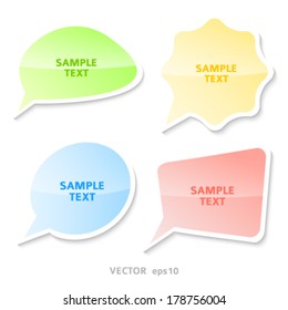 Infographic design with set spring communication bubbles isolated on the white background. Vector abstract illustration Eps 10. Theme of summer, wellness, nature, healthy living, travel, fitness 