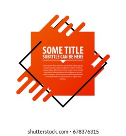 Infographic design square on the white background. Vector illustration