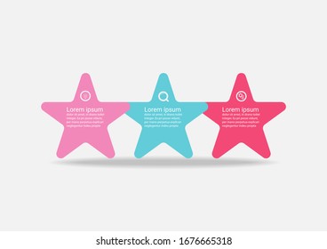 Banner de 3 puntos de la plantilla vectorial de diseño gráfico. Utilizar diseño de flujo de trabajo, diagrama, opciones de paso de negocio, banner, diseño web.