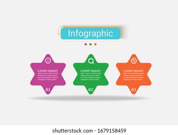 Banner de 3 puntos de la plantilla vectorial de diseño gráfico. Utilizar diseño de flujo de trabajo, diagrama, opciones de paso de negocio, banner, diseño web.