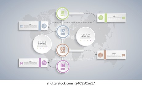 infographic design  with step and options