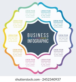 Infographic design template 10 Steps, objects, elements or options information business infographic template
