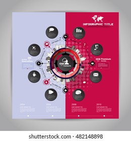 Plantilla de diseño de infografía