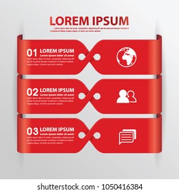 Infographic design template with 3 options, Vector elements for infographic