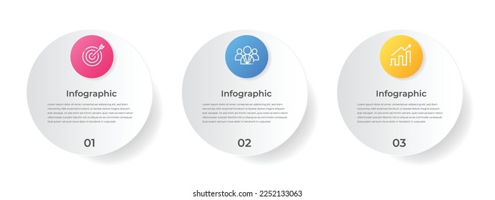 plantilla de diseño infográfico con 3 opciones