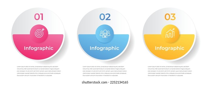 infographic design template with 3 options