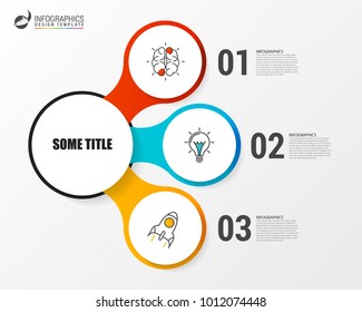 Infographic design template with 3 steps. Vector illustration