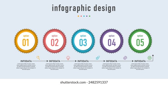 Plantilla de diseño de infografía con 3 pasos, opciones. se puede utilizar para diagrama de flujo de trabajo, infografía, Diseño web. Ilustración vectorial.