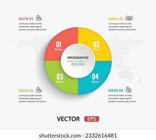 Infographic design template with 4 options or steps vector design.